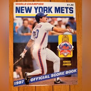 1987 New York Mets Official Score Book Howard Johnson cover collectible